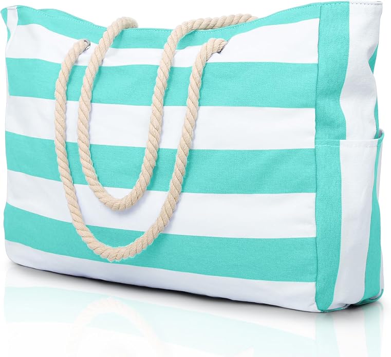Becokan Beach Bags for Women Large Waterproof Beach Tote Bag Zipper Beach Bags by BecokanBeachBagSpecialist