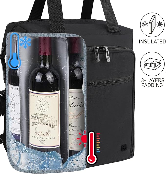 ALLCAMP 6 Bottle Wine Gift Bag - Image 4