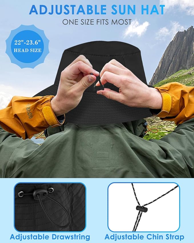 BROTOU Foldable Bucket Hats for Women/Men, UPF 50+ Wide Brim Sun Hat, - Image 3