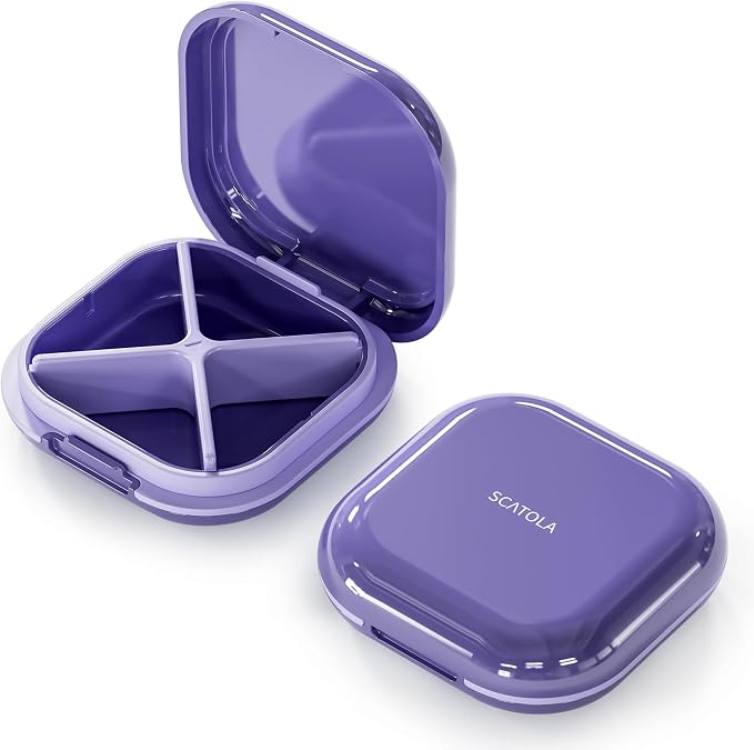 Small Pill Case, Travel Pill Box, Portable Pill Organizer, Pill Container by ONTERATE