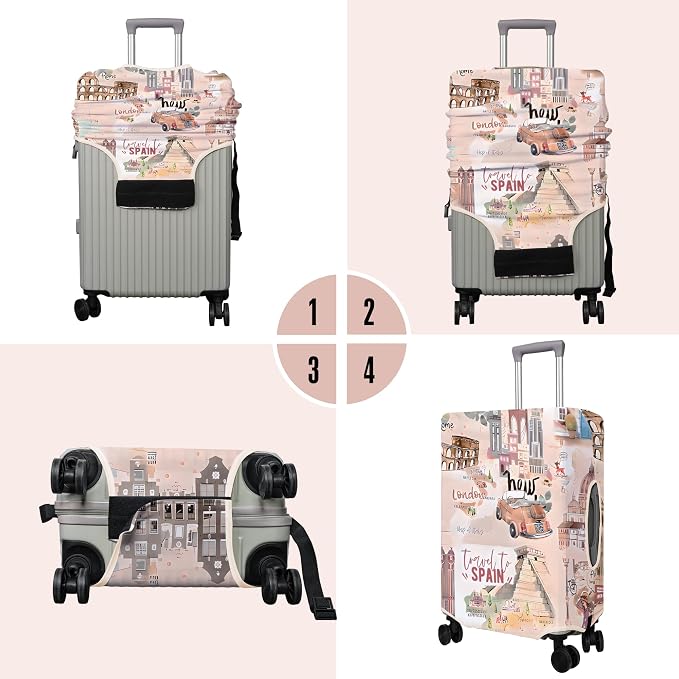 Travel Luggage Cover Suitcase Protector Fits 18-32 Inch Wheel Covers - Image 3