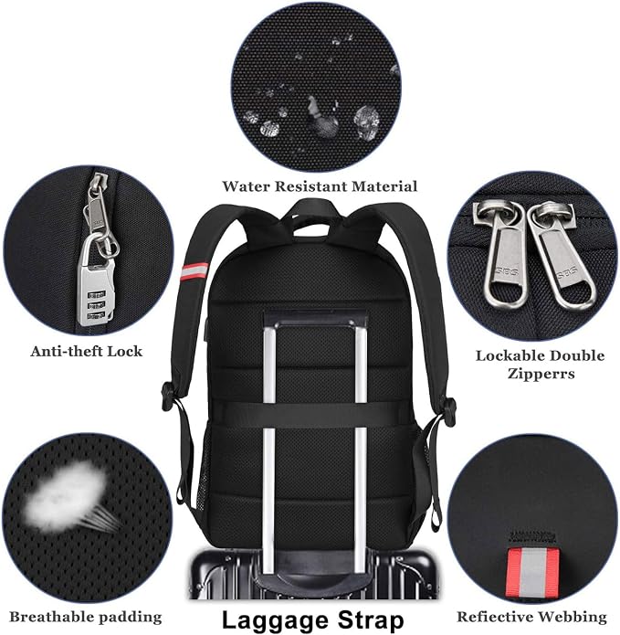 Laptop Backpack for Men, Large Anti-Theft Business Travel Backpack - Image 5