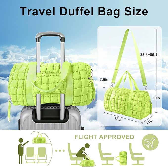 Quilted Travel Duffle Bag Gym Bag - Image 2