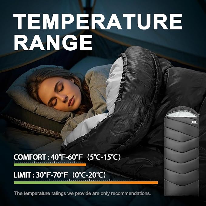 Sleeping Bags for Adults Cold Weather, Waterproof, Lightweight Camping Sleeping - Image 5
