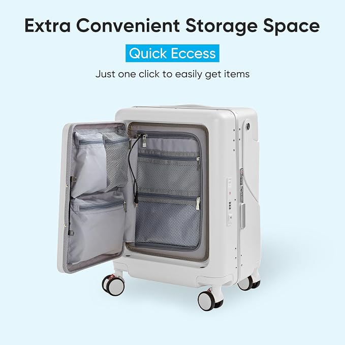 TABU 20" Ride-on Luggage with Seat，Front Opening Carry-On Hardshell Ride On - Image 4