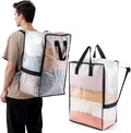 TAILI 2 Pack Clear Moving Bags w/Adjustable Backpack Straps, Moving Supplies by TAILI