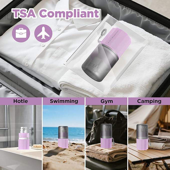 4 in 1 Travel Toiletry Containers, TSA Approved Refillable Travel Size - Image 6