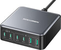 270W USB C Charger Block, Rocoren 6 Port Multi USB-C Charging Station, 100W PD by Rocoren