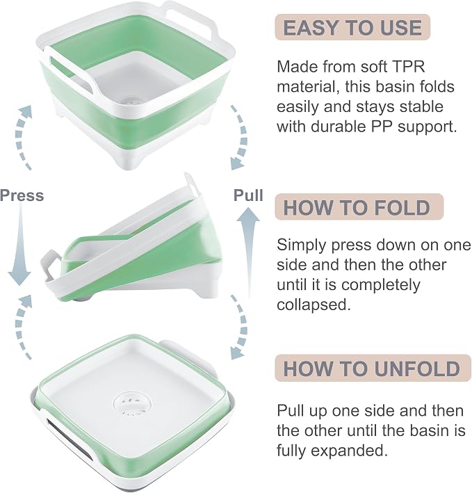 2.4 Gal Collapsible Dish Basin - Image 4