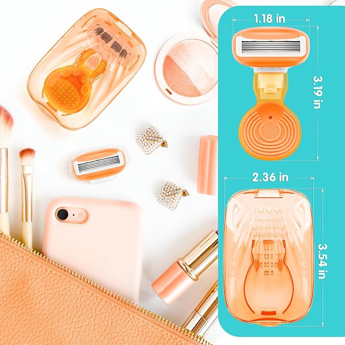 DreamGenius Travel Razors for Women Include 1 Handle and 5 Cartridges, Extra - Image 8