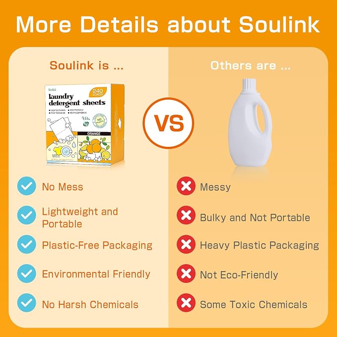 Soulink Laundry Detergent Sheets, 240 Loads - Image 5