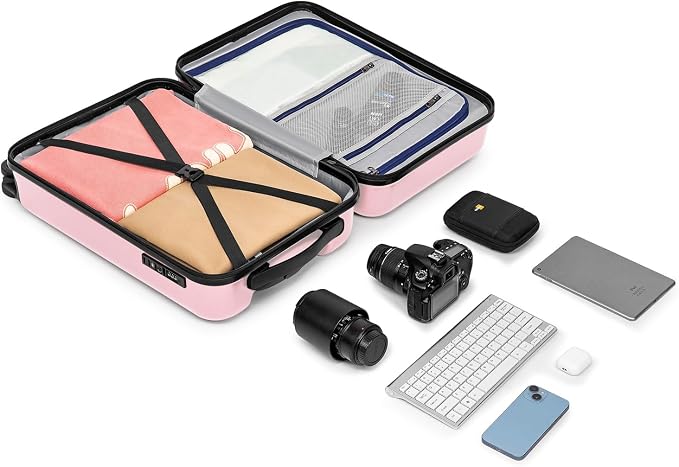 KYME Suitcase Hardshell With Double Spinner Wheels, PC+ABS TSA Lock Travel - Image 6