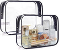 BAGSMART Clear Toiletry Bag, 2 Packs TSA Approved Water resistant Quart Size by BAGSMART