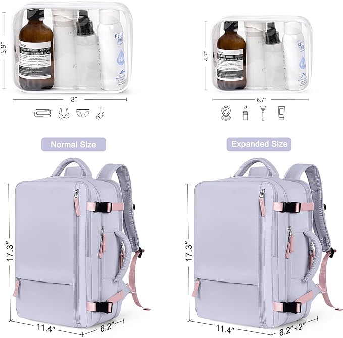 Hanples Large Travel Backpack for Women as Person Item Flight Approved - Image 4