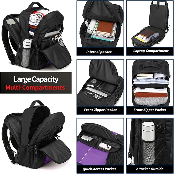 PUSLOM Extra Large Travel Laptop Backpack - Image 3