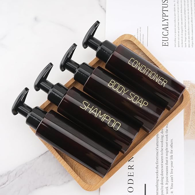 Travel Bottles Plastic Pump Bottle Dispenser TSA Approved 3.4oz/100ml 4 Pack - Image 6