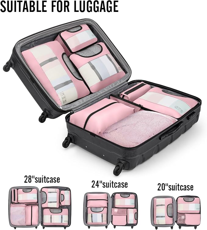 Veken 10 Set Packing Cubes for Travel Essential, Suitcase Organizer Bags in 4 - Image 6