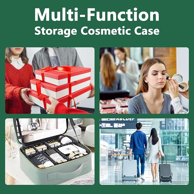 Travel Makeup Bag for Women and Makeup Artists Cosmetic Organizer Large Makeup - Image 5