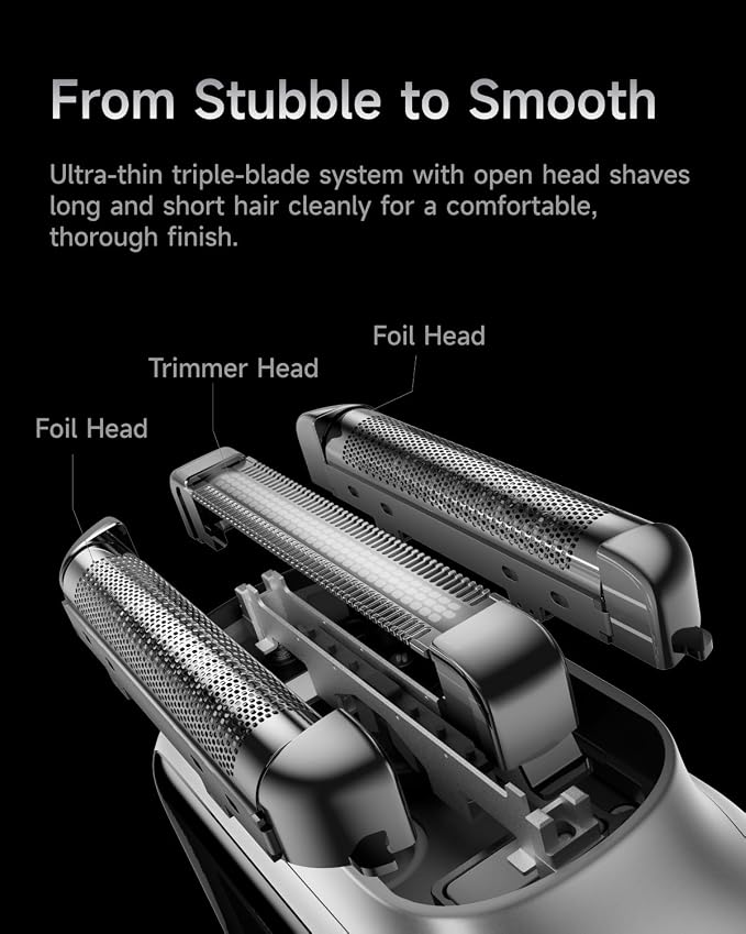Laifen P3 Pro 3-Blade Electric Shaver, Dual Linear High-Speed Motors 12 - Image 3