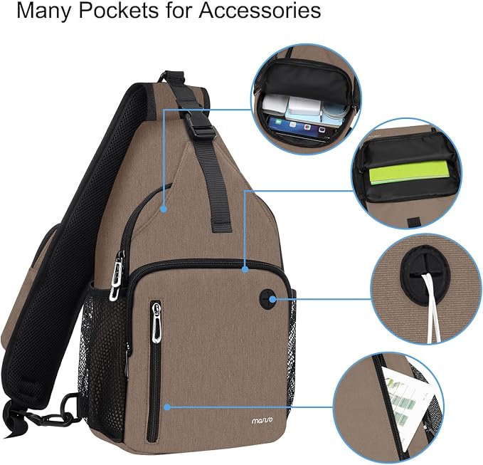 MOSISO Sling Backpack Bag, Crossbody Shoulder Bag Travel Hiking Daypack Chest - Image 3