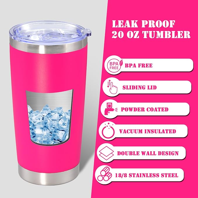 20 oz Tumbler with lid Double Wall Vacuum Insulated Tumblers Stainless Steel - Image 3