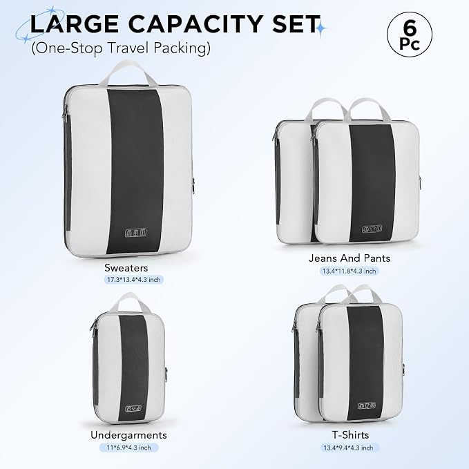 6 Set Compression Packing Cubes - Image 2