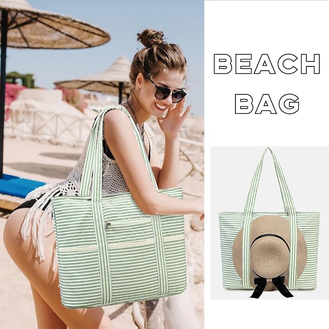 LEDAOU Beach Bags for Women, Beach Bags Waterproof Sandproof, Packable Beach - Image 3