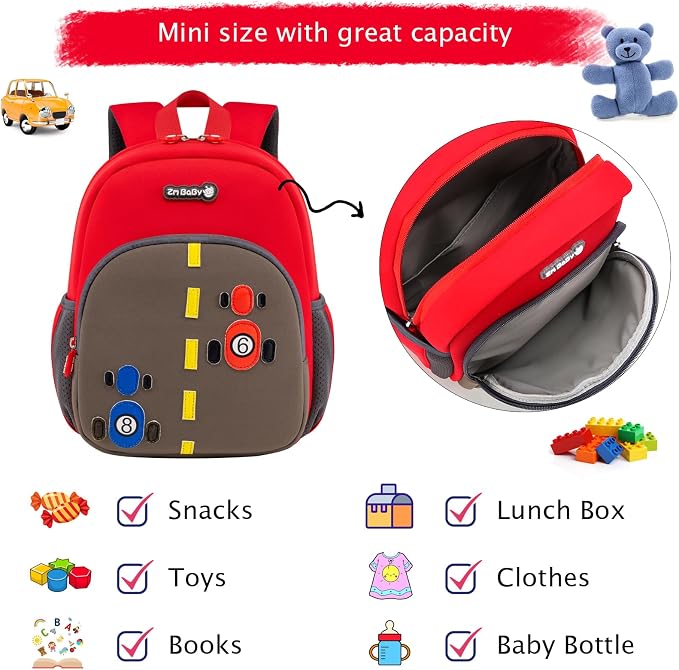 Padgene Toddler Backpacks Kids Preschool Backpack Waterproof Neoprene Animal - Image 4