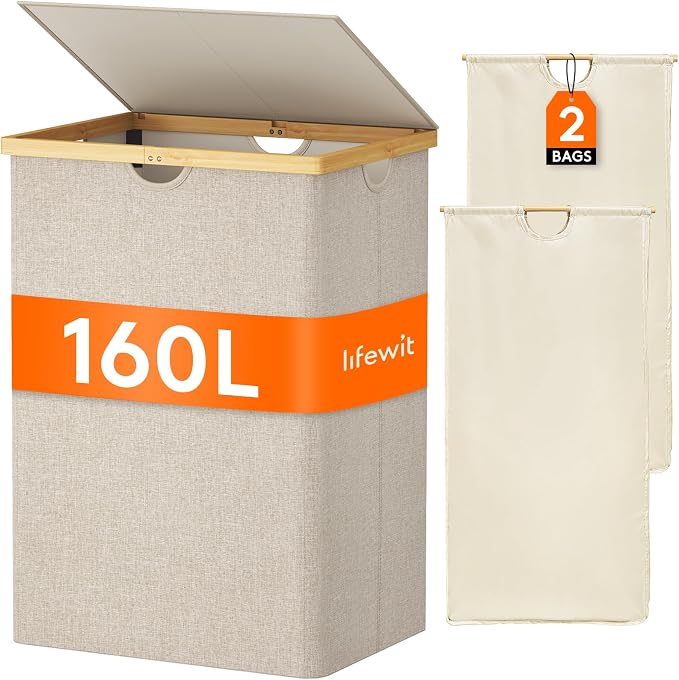 Lifewit 160L Double Laundry Hamper by Lifewit