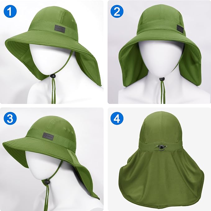 Sukeen Cooling Sun Hat for Men Women UPF50+ Wide Brim Fishing Hat - Image 7
