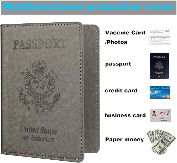 Rose Gold & Gray Passport Holder - Image 4