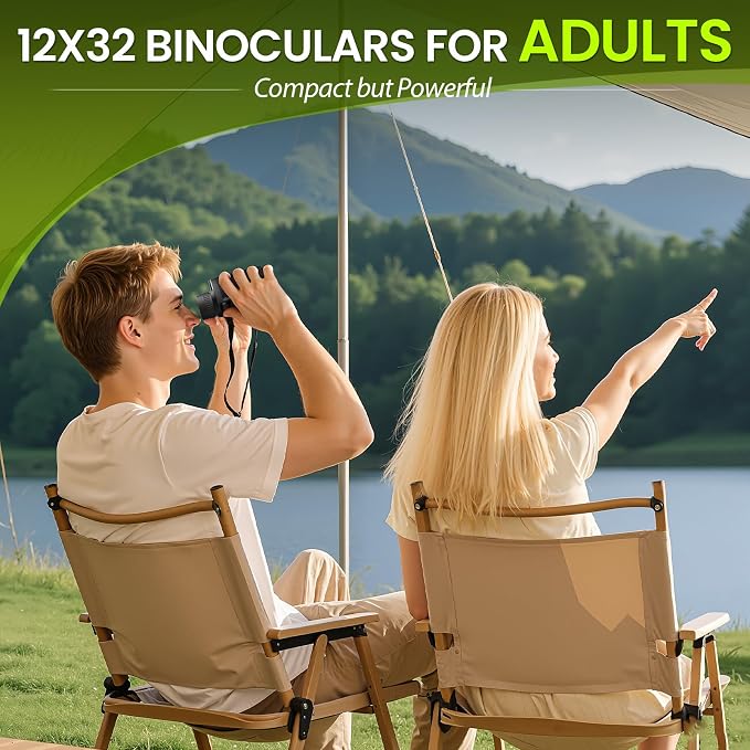 Occer 12x32 Compact Binoculars for Adults High Powered, Large Eyepiece - Image 7