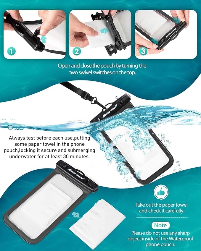 Hiearcool Universal Waterproof Phone Pouch Compatible - Image 5