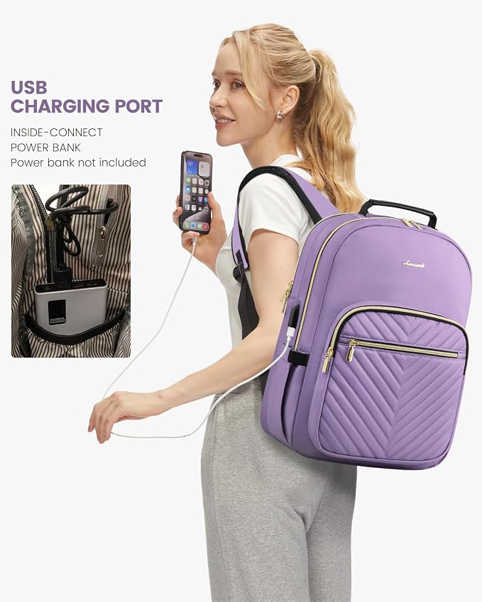 LOVEVOOK Laptop Backpack Purse for Women, Work Travel Computer Bags, College - Image 5