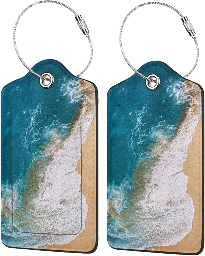 2 Pack Sandy Beach Wave Luggage Tag - Image 4