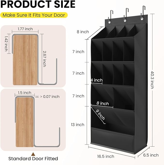 Over the Door Shoe Organizer for Closet, Shoes Rack for Closet - Image 5