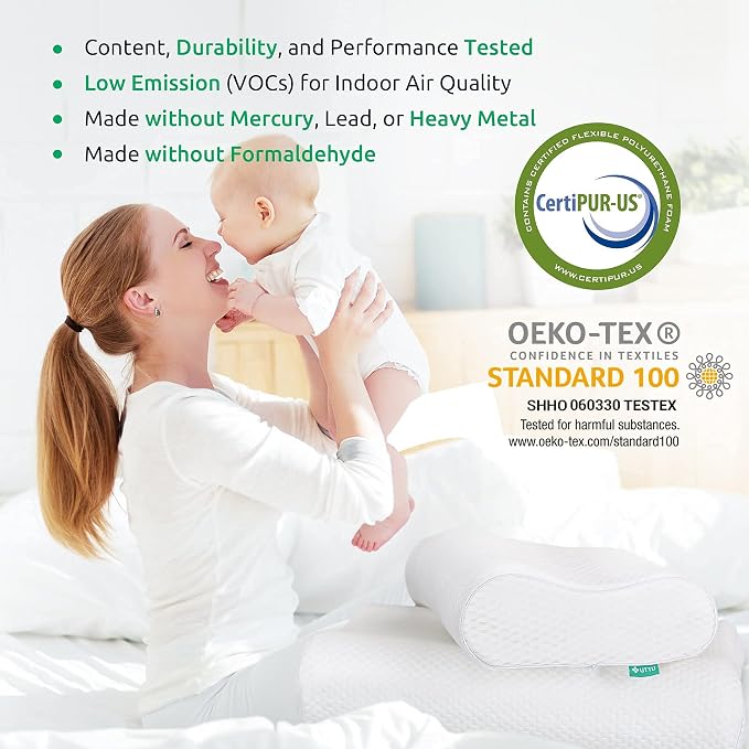 UTTU Cervical Pillow for Neck Strain Relief, Memory Foam Neck Pillow for - Image 7