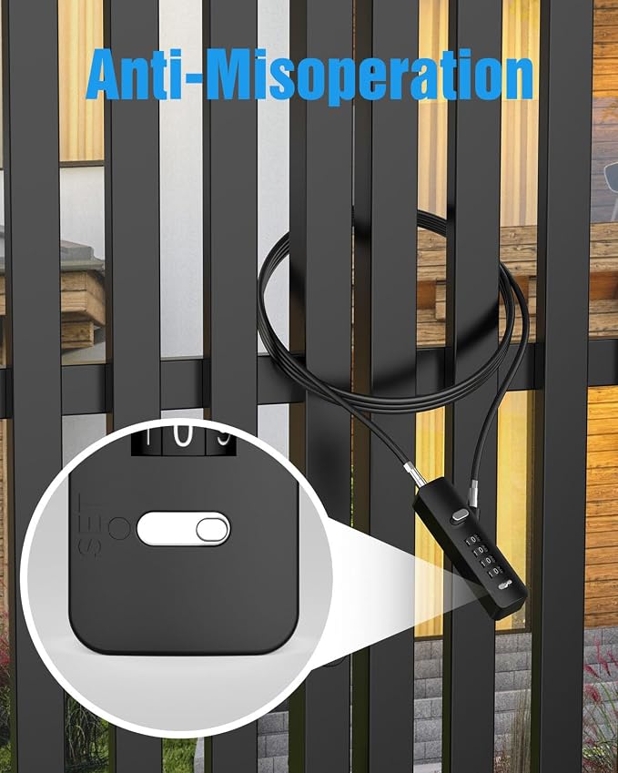 Combination Lock, 4-Digit Steel Cable Locks - Image 6