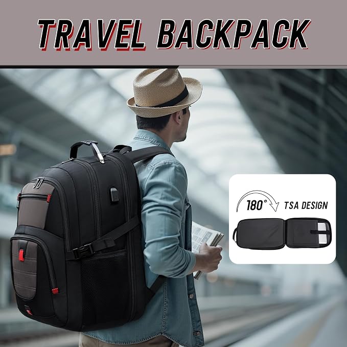 Z-MGKISS Travel Backpack, TSA Airline Approved, Travel Laptop Backpack - Image 5