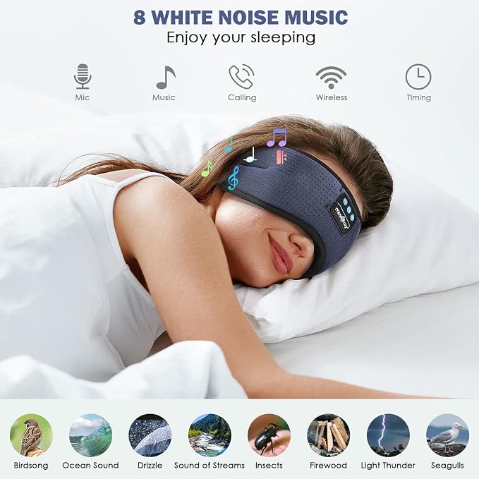 MUSICOZY White Noise Bluetooth Sleep Mask - Image 3