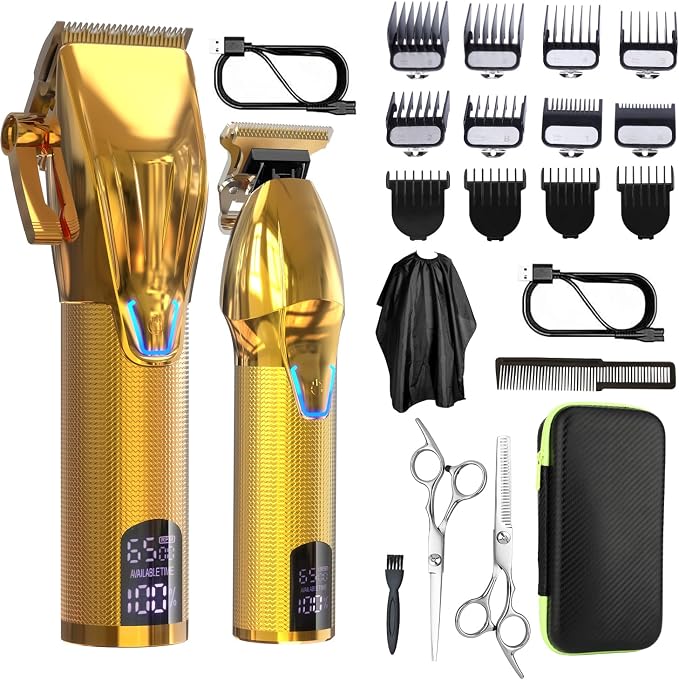 Cordless Hair Clippers for Men, Professional Hair Clippers Trimmer Kit by Dumite