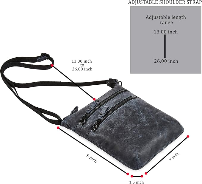 Crossbody Sling Bag for Women Small Real Leather Purse Vintage Travel Crossover - Image 3