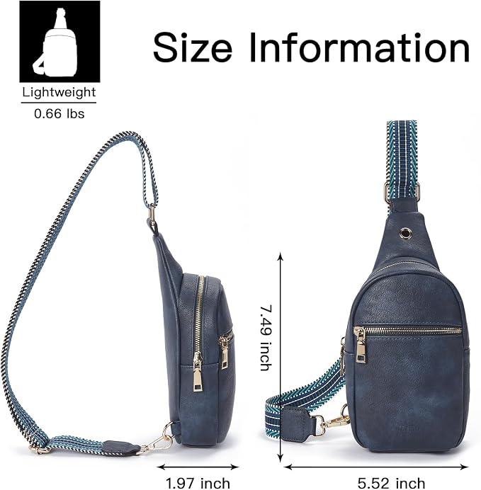 Telena Small Sling Bag for Women Leather Crossbody Fanny Packs Chest Bag for - Image 6