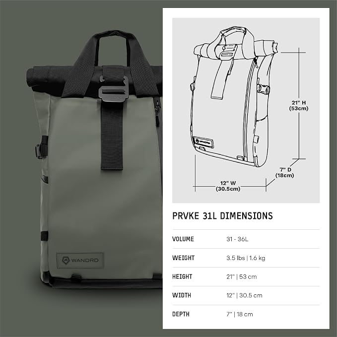WANDRD PRVKE 31L, V3 Backpack: Weather-Resistant Travel & Camera Backpack - Image 9