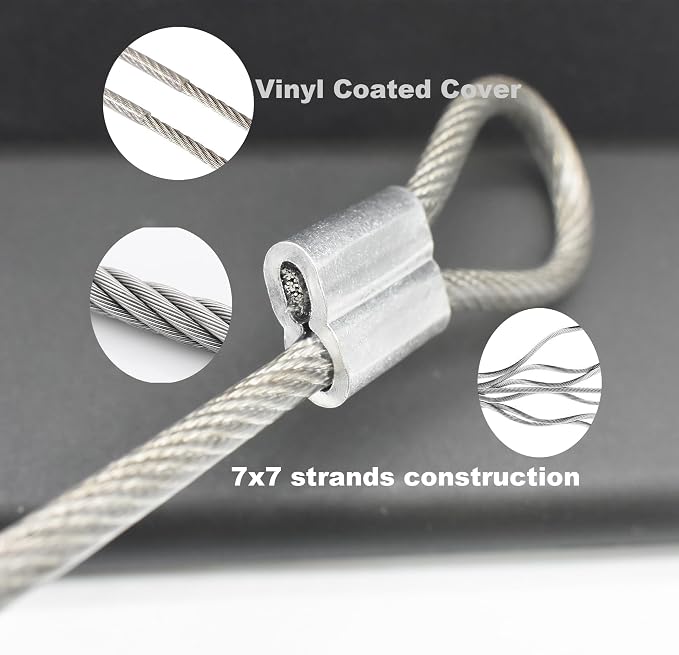 5 Pcs 5mm Wire 24 inch Vinyl Coated Stainless Steel Cable - Image 6
