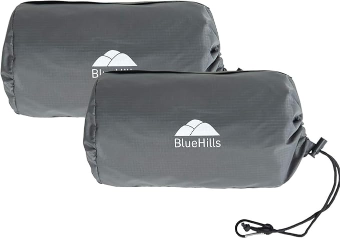 BlueHills Ultra Compact Travel Blanket 2 Pack Large Soft Cozy Portable Blanket by BlueHills