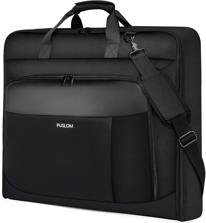 Garment Bag Travel Suit Bag for Men Large 40-Inch Carry on Garment Bag Up to 3 by PUSLOM