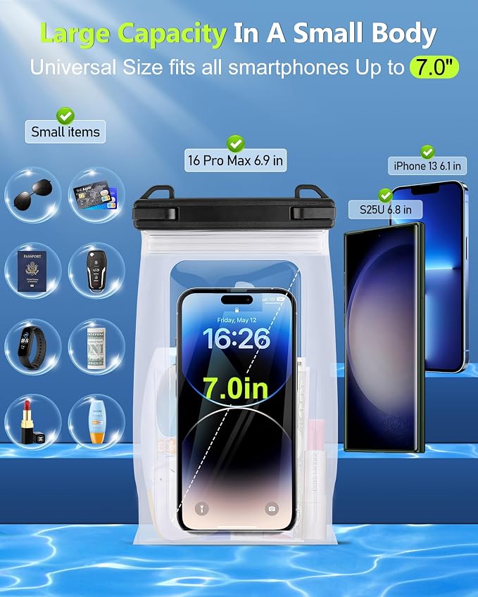 IPX8 Waterproof Phone Pouch Floating, Waterproof Bag, Cell Phone Dry Bag - Image 2