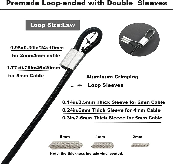 10 pcs 2mm Wire 12 inch Vinyl Coated Stainless Steel Cable - Image 4