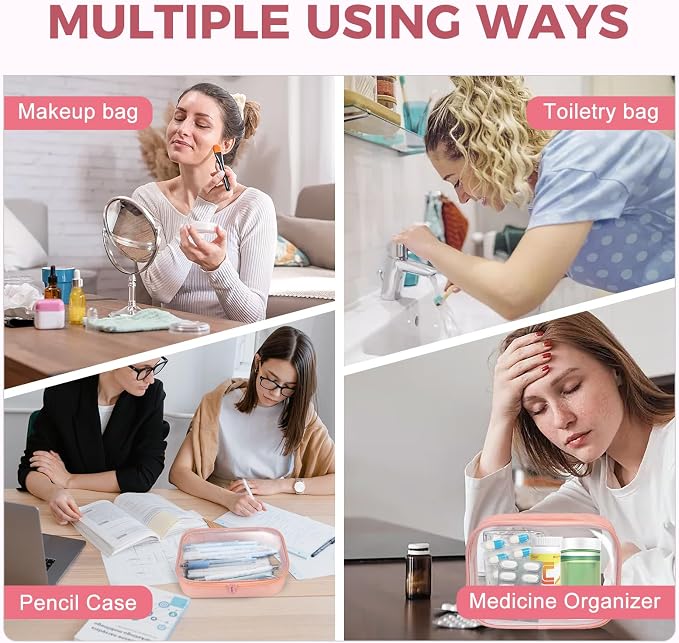 Moyad TSA Approved Clear Toiletry Bag, 1 Pack Quart Size 3-1-1 Liquids Pouch - Image 6